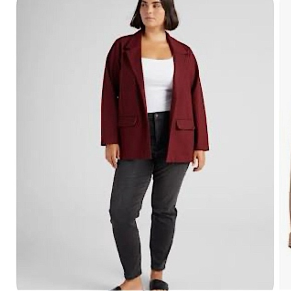 Liverpool Stitch Fix New Stretch Blazer Plus Size 3X Burgandy - Picture 14 of 16